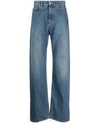 Ferragamo Mid Rise Cotton Wide Leg Jeans