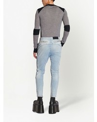 Balmain Mid Rise Cropped Skinny Jeans