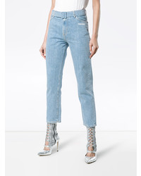 Off-White Mid Rise Denim Cropped Jeans
