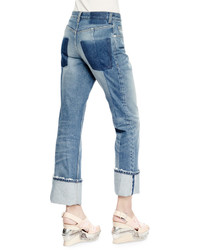 Alexander McQueen Mid Rise Slim Leg Jeans Medium Vintage Wash