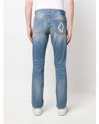 Marcelo Burlon County of Milan Mid Rise Straight Leg Jeans