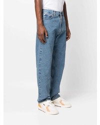 Off-White Mid Rise Wide Leg Jeans
