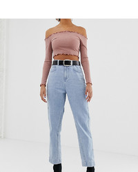 Collusion Mom Jeans In Light Blue Wash