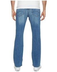 Mavi Jeans Myles Mid Rise Straight Leg In Mid Blue Portland Jeans