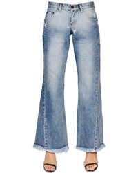 One Teaspoon Westenders Wide Leg Cotton Denim Jeans