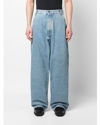 Off-White Paint Wide Leg Tapered Jeans