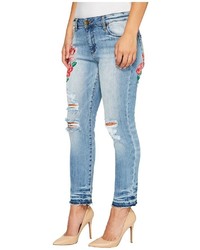 KUT from the Kloth Petite Reese Ankle Straight Leg With Release In Excellency Jeans