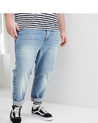 ASOS DESIGN Plus Tapered Jeans In Mid Wash