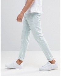 Pull&Bear Slim Fit Jeans In Light Wash Blue