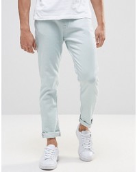 Pull&Bear Slim Fit Jeans In Light Wash Blue