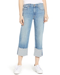 MOTHE R The Dusty Cuff Frayed Wide Leg Jeans