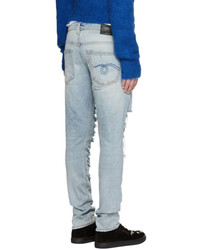 R 13 R13 Blue Slashed Boy Jeans