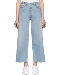 RE/DONE Re Done Blue Wide Leg Cropped Jeans