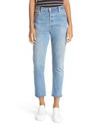 RE/DONE Reconstructed High Waist Ankle Crop Jeans