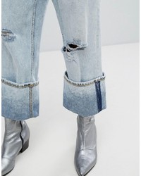 Cheap Monday Relaxed Raw Cut Jean With Turn Up