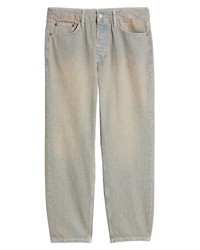 Topman Relaxed Straight Leg Jeans In Grey At Nordstrom