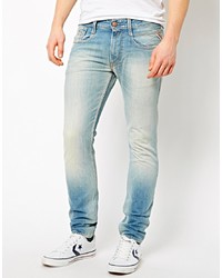 Replay Jeans Anbass Slim Fit Bleached Distressed