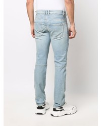 Balmain Ribbed Detail Slim Fit Denim Jeans