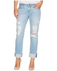 Hudson Riley Crop Relaxed Straight Raw Cuffed In Push N Shove Jeans
