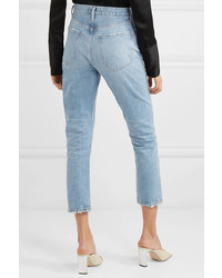 Agolde Riley Cropped Organic High Rise Straight Leg Jeans