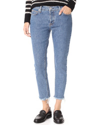 Hudson Riley Luxe Crop Jeans With Raw Hem