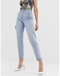 Missguided Riot Mom Jeans In Blue