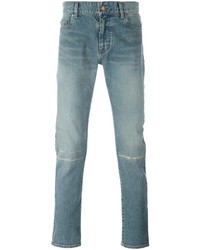 Saint Laurent D2 Distressed Slim Jeans