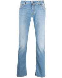 Jacob Cohen Slim Cut Contrast Stitch Jeans