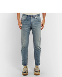 Gucci Slim Fit Cropped Tapered Denim Jeans
