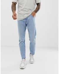 Bershka Slim Fit Jeans In Light Blue