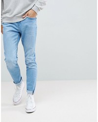 Pull&Bear Slim Jeans In Light Blue
