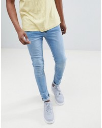 LDN DNM Spray On Jeans In Mid Wash