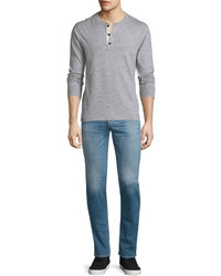 rag & bone Standard Issue Fit 2 Mid Rise Relaxed Slim Fit Jeans Dark Blue