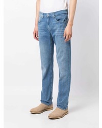 7 For All Mankind Stonewashed Mid Rise Jeans