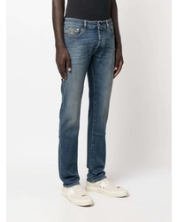 Moorer Stonewashed Mid Rise Jeans
