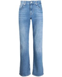 7 For All Mankind Stonewashed Mid Rise Jeans