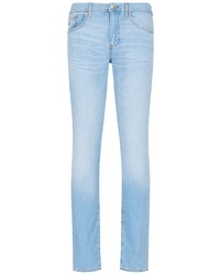 Armani Exchange Stonewashed Slim Cut Jeans