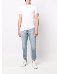 Calvin Klein Jeans Stonewashed Tapered Cropped Jeans