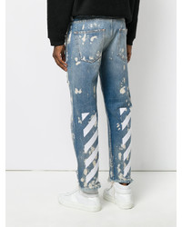 Off-White Straight Leg Bleached Jeans