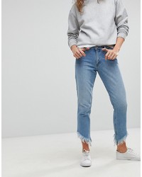 Only Straight Leg Frayed Jeans