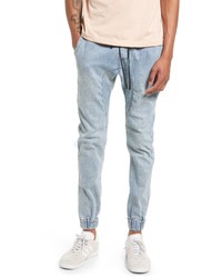 KUWALLA Stretch Cotton Blend Denim Joggers In Blue Grey At Nordstrom