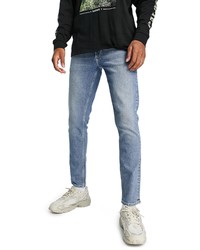 ASOS DESIGN Stretch Slim Leg Jeans In Medium Blue At Nordstrom