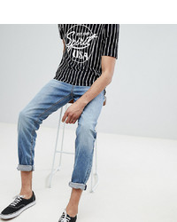ASOS DESIGN Tall Tapered Jeans In Mid Wash