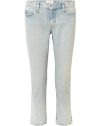 Current/Elliott The Cropped Mid Rise Straight Leg Jeans