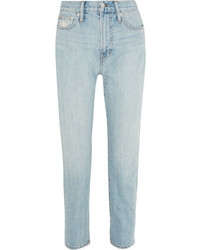 Madewell The Perfect Summer High Rise Straight Leg Jeans Light Blue