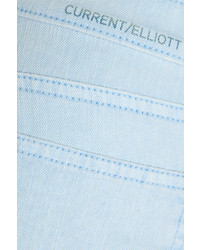 Current/Elliott The Side Slit Stiletto Mid Rise Skinny Jeans