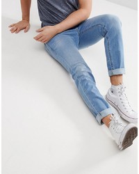 Diesel Thommer Tapered Jeans In Light Wash Blue