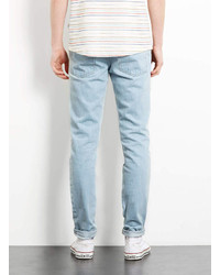 Topman Light Blue Tapered Skinny Jeans