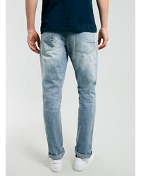 Topman Light Wash Regular Slim Jeans