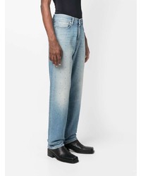 Versace Washed Cotton Straight Leg Jeans